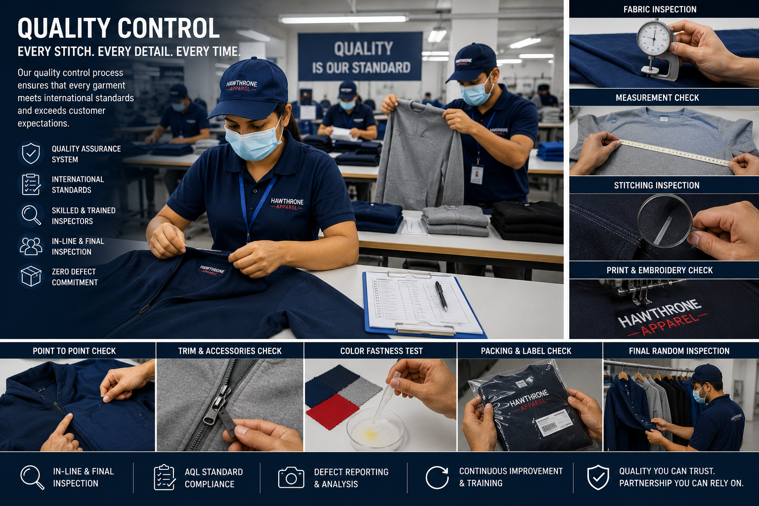 Garment inspection for apparel quality control